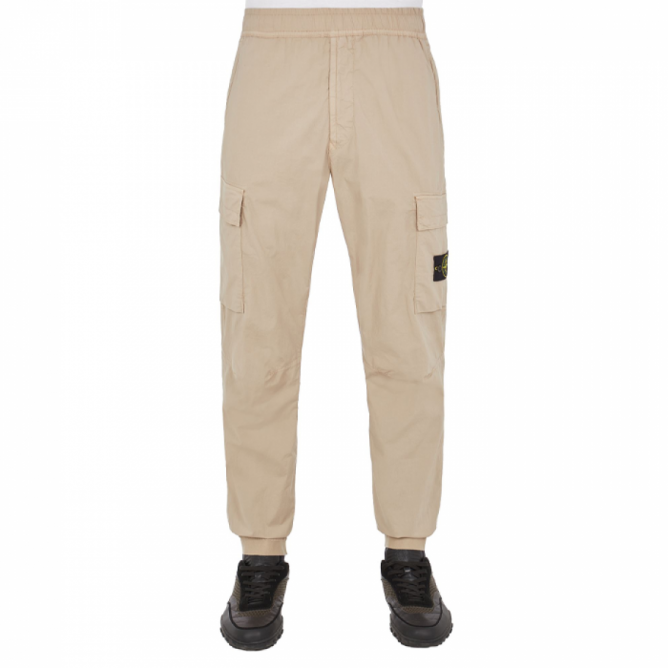 Pantalone regular cotone beige 