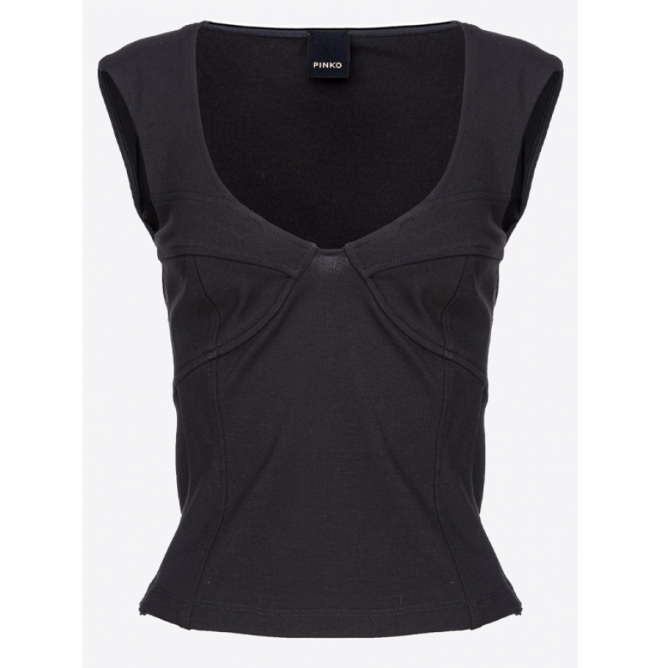 TIGRO TOP BUSTIER - NERO €185 